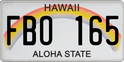 HI license plate FBO165