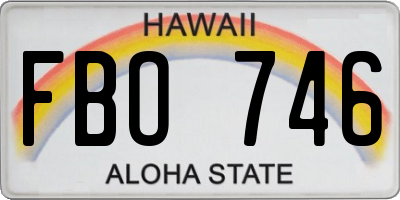 HI license plate FBO746