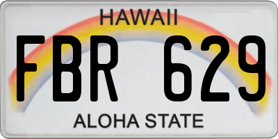 HI license plate FBR629