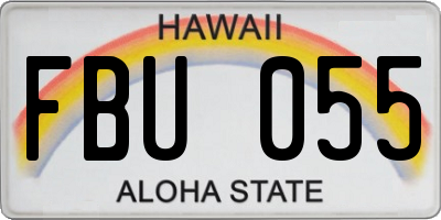 HI license plate FBU055