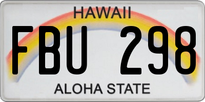 HI license plate FBU298