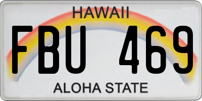 HI license plate FBU469