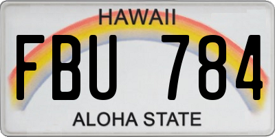 HI license plate FBU784