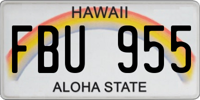 HI license plate FBU955
