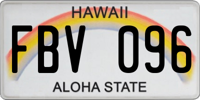 HI license plate FBV096