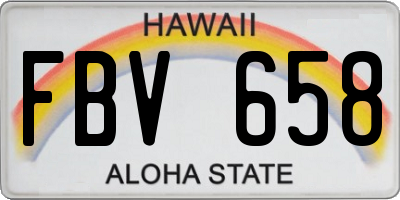 HI license plate FBV658