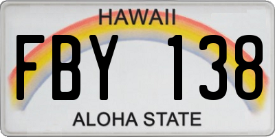 HI license plate FBY138
