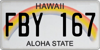 HI license plate FBY167