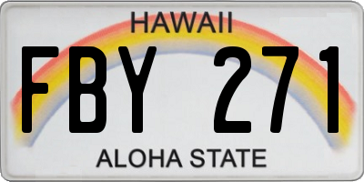 HI license plate FBY271
