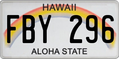 HI license plate FBY296