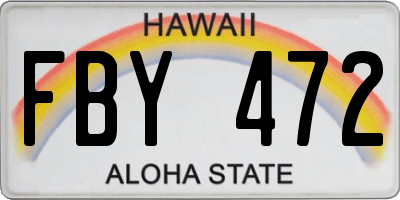 HI license plate FBY472