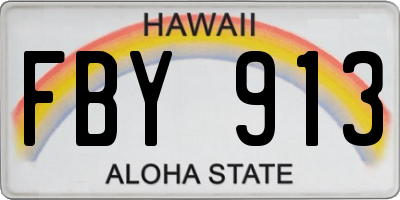 HI license plate FBY913