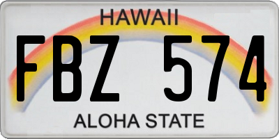 HI license plate FBZ574