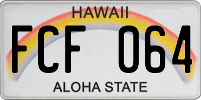 HI license plate FCF064