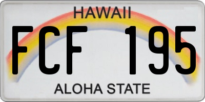 HI license plate FCF195
