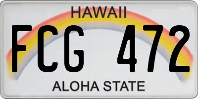 HI license plate FCG472