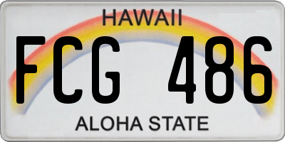 HI license plate FCG486