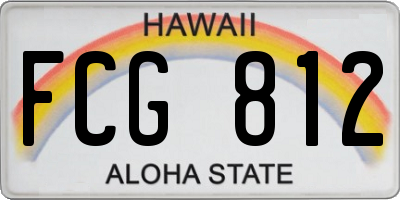 HI license plate FCG812