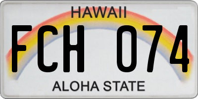 HI license plate FCH074