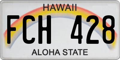 HI license plate FCH428