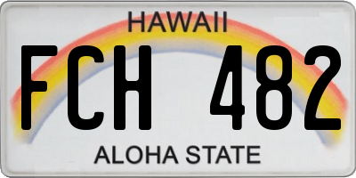 HI license plate FCH482