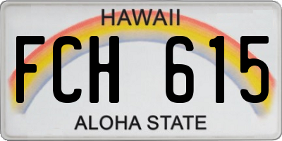 HI license plate FCH615
