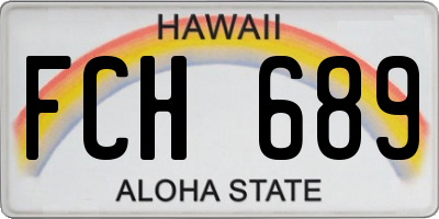HI license plate FCH689