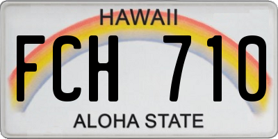 HI license plate FCH710