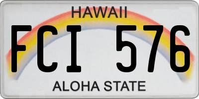HI license plate FCI576