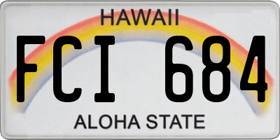HI license plate FCI684