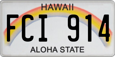 HI license plate FCI914