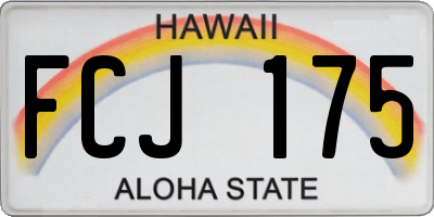 HI license plate FCJ175