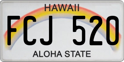 HI license plate FCJ520