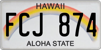 HI license plate FCJ874