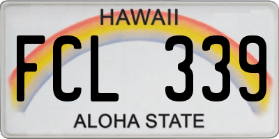 HI license plate FCL339