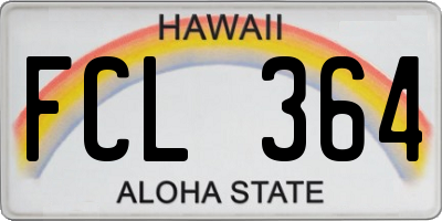 HI license plate FCL364