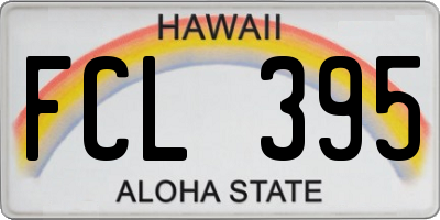 HI license plate FCL395