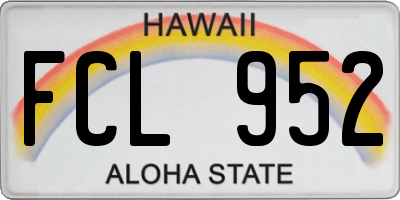 HI license plate FCL952
