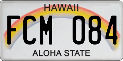 HI license plate FCM084