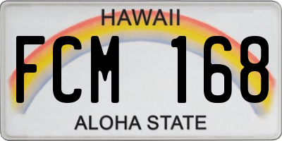 HI license plate FCM168