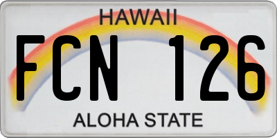 HI license plate FCN126