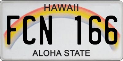 HI license plate FCN166