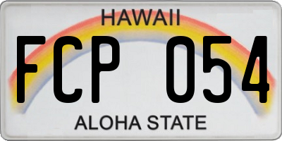 HI license plate FCP054