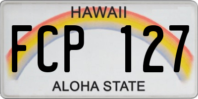 HI license plate FCP127