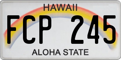 HI license plate FCP245