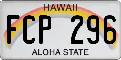 HI license plate FCP296