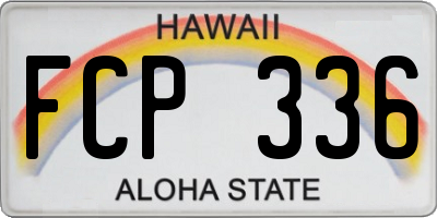 HI license plate FCP336