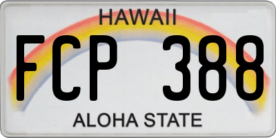 HI license plate FCP388