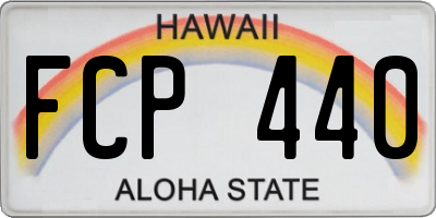 HI license plate FCP440