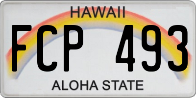 HI license plate FCP493